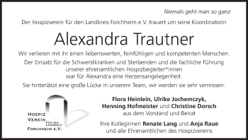 Anzeige von Alexandra Trautner von MGO