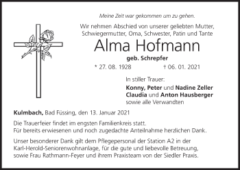 Anzeige von Alma Hofmann von MGO