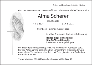 Anzeige von Alma Scherer von MGO