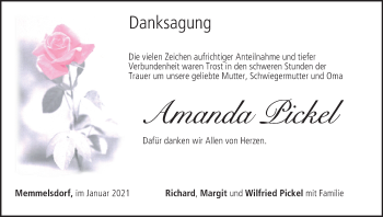 Anzeige von Amanda Pickel von MGO