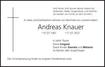 Anzeige von Andreas Knauer von MGO
