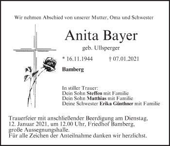 Anzeige von Anita Bayer von MGO
