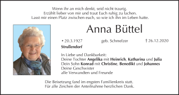 Anzeige von Anna Büttel von MGO