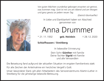 Anzeige von Anna Drummer von MGO