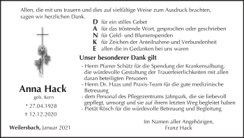 Anzeige von Anna Hack von MGO