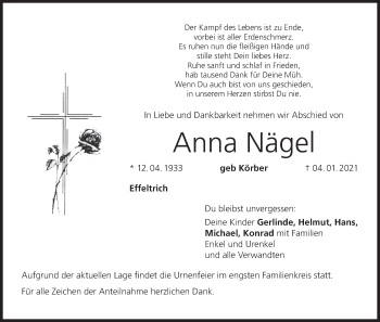 Anzeige von Anna Nägel von MGO