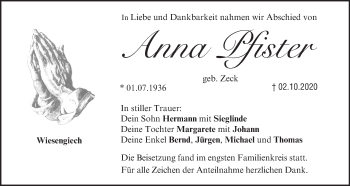 Anzeige von Anna Pfister von MGO