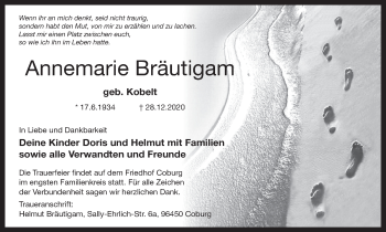 Anzeige von Annemarie Bräutigam von MGO