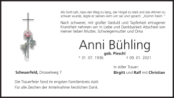 Anzeige von Anni Bühling von MGO