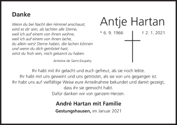 Anzeige von Antje Hartan von MGO