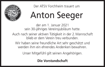 Anzeige von Anton Seeger von MGO