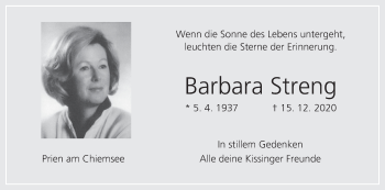 Anzeige von Barbara Streng von MGO