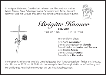Anzeige von Brigitte Knauer von MGO