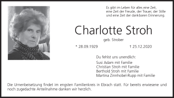 Anzeige von Charlotte Stroh von MGO