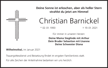 Anzeige von Christian Barnickel von MGO