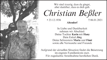 Anzeige von Christian Beßler von MGO