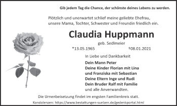 Anzeige von Claudia Huppmann von MGO