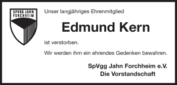 Anzeige von Edmund Kern von MGO