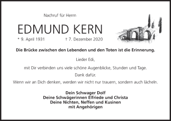 Anzeige von Edmund Kern von MGO