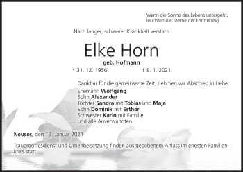 Anzeige von Elke Horn von MGO