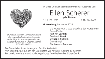 Anzeige von Ellen Scherer von MGO