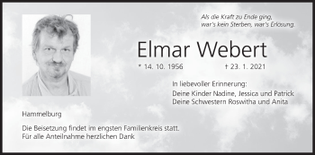 Anzeige von Elmar Webert von MGO