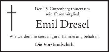 Anzeige von Emil Dresel von MGO