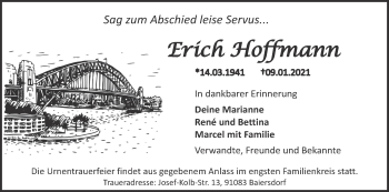 Anzeige von Erich Hoffmann von MGO