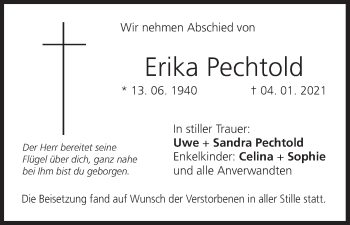 Anzeige von Erika Pechtold von MGO
