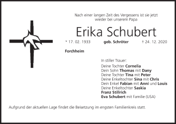 Anzeige von Erika Schubert von MGO