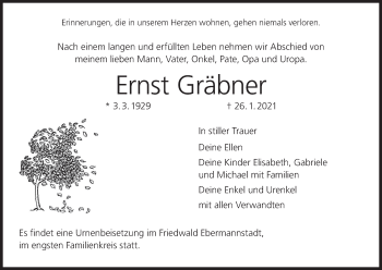 Anzeige von Ernst Gräbner von MGO