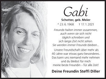 Anzeige von Gabi Schotter von MGO