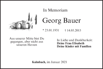 Anzeige von Georg Bauer von MGO