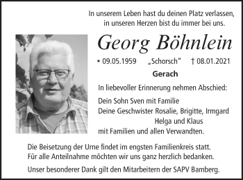 Anzeige von Georg Böhnlein von MGO