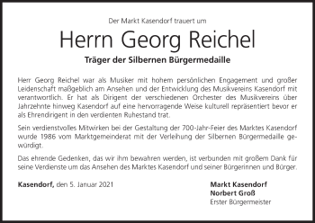 Anzeige von Georg Reichel von MGO