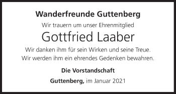 Anzeige von Gottfried Laaber von MGO