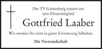Anzeige von Gottfried Laaber von MGO