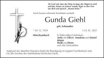 Anzeige von Gunda Giehl von MGO