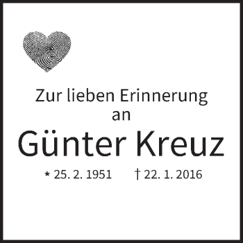 Anzeige von Günter Kreuz von MGO