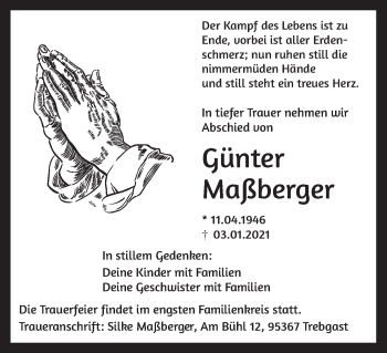 Anzeige von Günter Maßberger von MGO