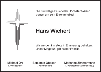 Anzeige von Hans Wichert von MGO
