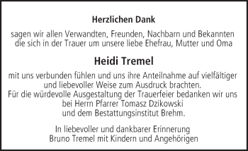 Anzeige von Heidi Tremel von MGO