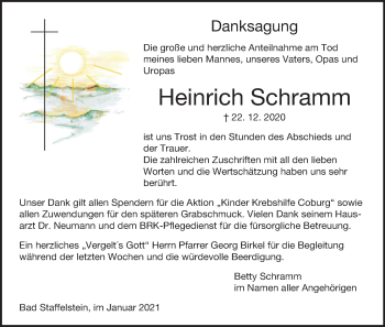 Anzeige von Heinrich Schramm von MGO
