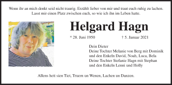 Anzeige von Helgard Hagn von MGO