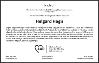 Anzeige von Helgard Hagn von MGO