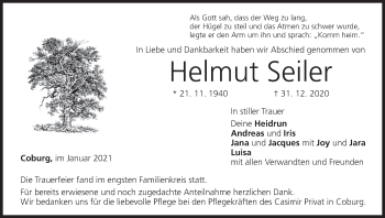 Anzeige von Helmut Seiler von MGO