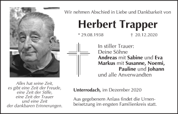Anzeige von Herbert Trapper von MGO