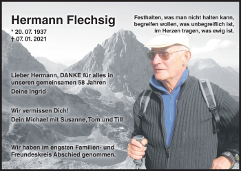 Anzeige von Hermann Flechsig von MGO