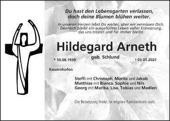 Anzeige von Hildegard Arneth von MGO