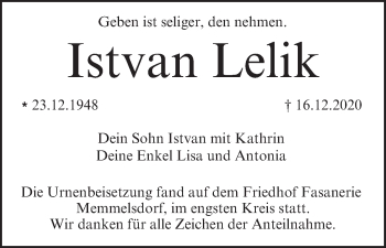 Anzeige von Istvan Lelik von MGO